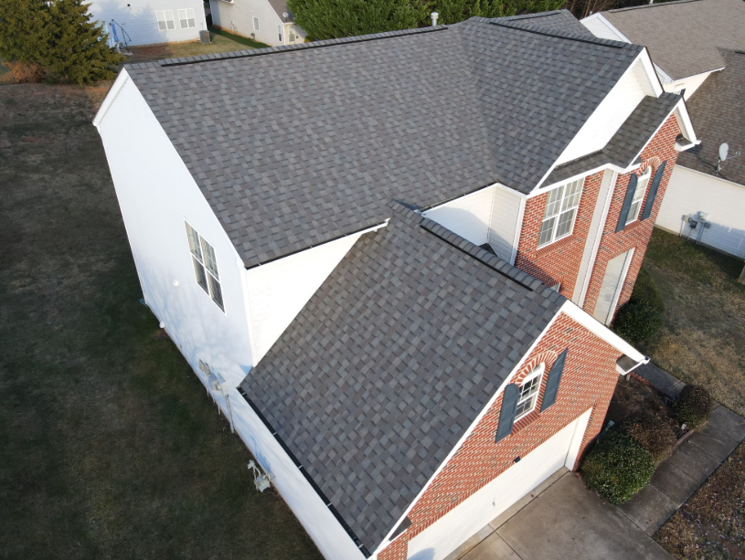 Aerial Re-Roof Completion — Circleville